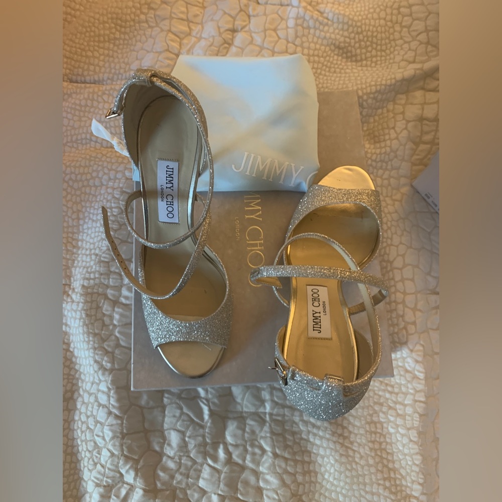 Jimmy Choo Emsy 85

Platinum Ice Dusty Glitter Sandals